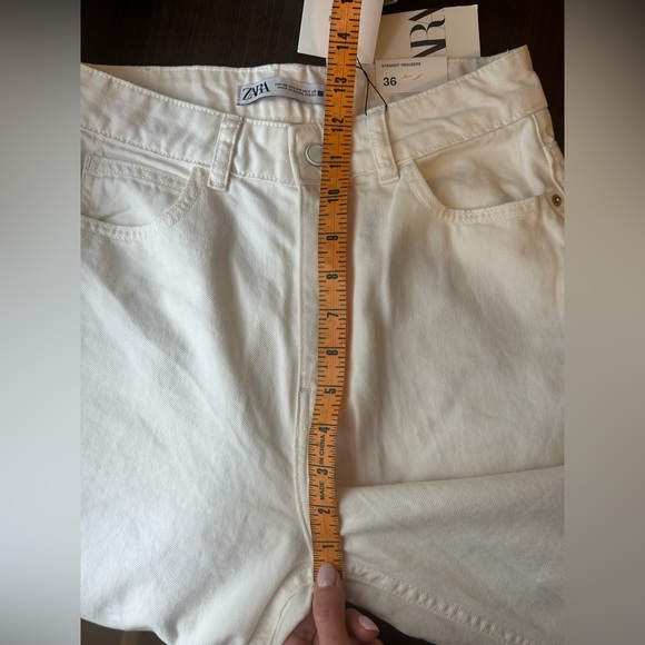 Zara Super High Rise Straight Leg Full length Jeans - Picture 10 of 13